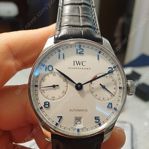 IWC 포르투기저 청판 부엉이 흰색 다이얼 IW5007-05