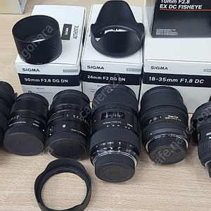 시그마 12-24 소니 a마운트/시그마 24mm f2 소니e마운트/시그마 90mm 소니 e마운트/18-35 니콘/10-20 니콘/10mm f2.8 니콘/17-70 캐논 /삼식이캐논