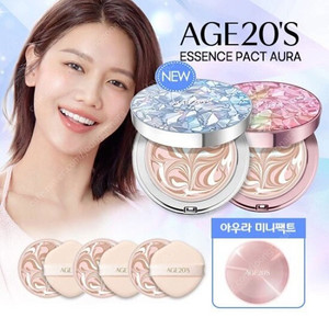 최신상 에이지투웨니스 AGE20S 에센스 커버 팩트 아우라 에디션 본품 2개+리필 3개+미니팩트 1개 무료배송