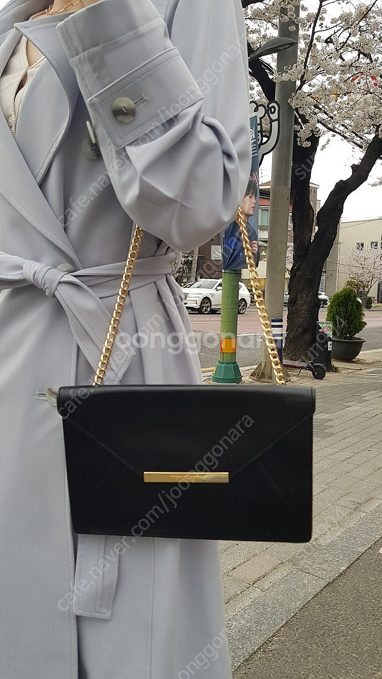 마이클코어스가방 소가죽 체인숄더백 블랙레더백--4