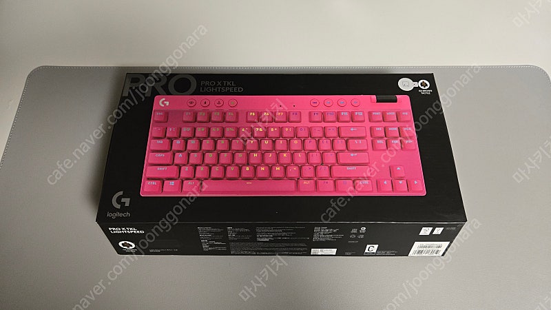 로지텍 G PRO X TKL 핑크+정품키보드루프