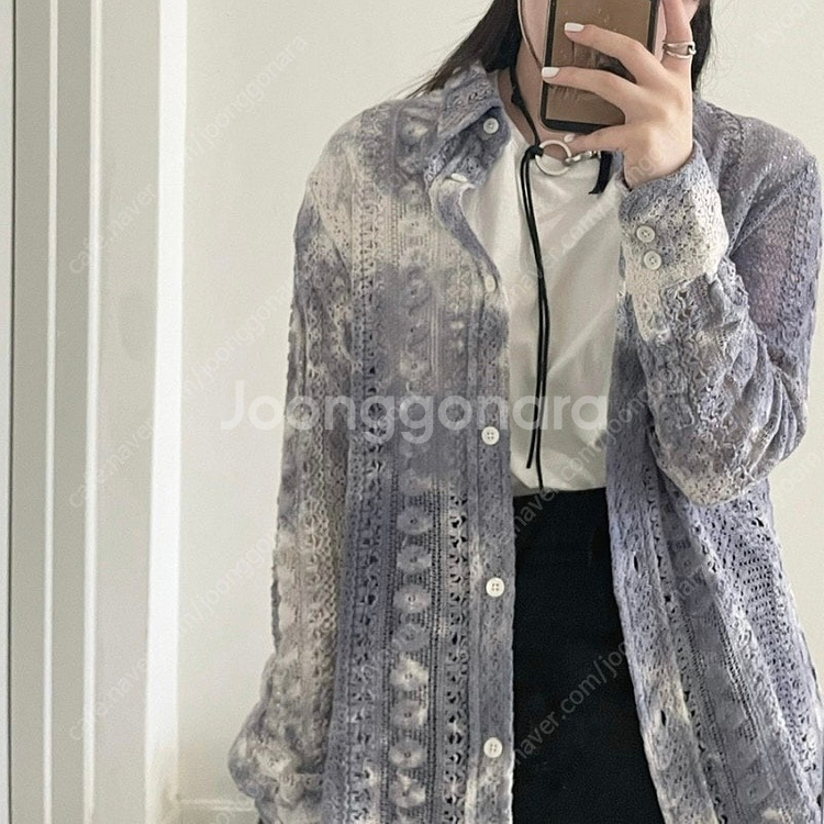 [40] 아워레가시 크로셰 코튼 셔츠--2