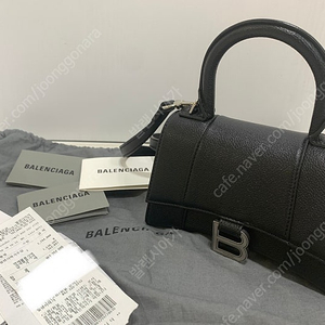 [XS]발렌시아가 아워글래스 탑 핸드백 숄더백 가방 아워글라스 은장 블랙