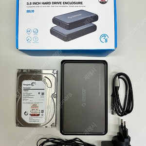 씨게이트 1TB HDD + 오리코 3.5인치 외장하드 케이스(DDL35-C3) 일괄 판매