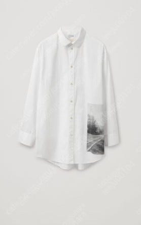 코스 x 목정욱 cos 남성 롱 셔츠 s 사이즈--0