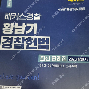 2023 상반기 황남기 경찰헌법 최신판례집