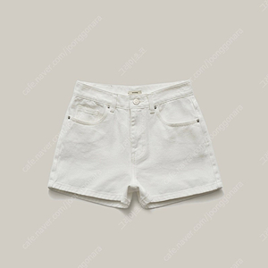 샵엠 standard short denim (white)