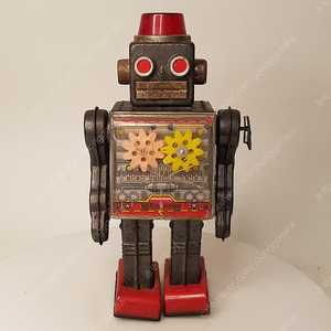 60년대 양철 호리카와 틴토이 기어 로봇 로보트 태엽 장난감 완구 고전완구 문방구 박물관 태권브이 아톰 마징가 골동품 바보로봇 택배비포함