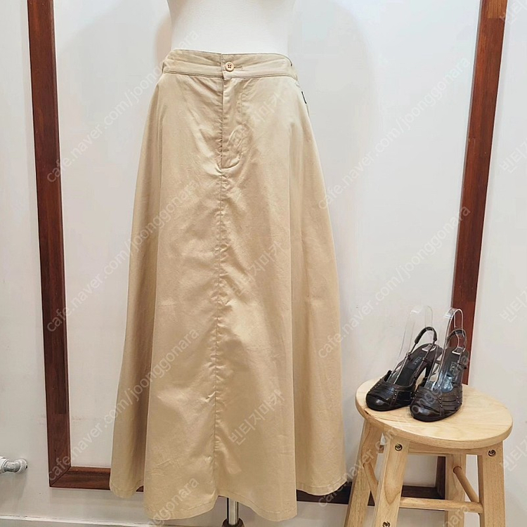 커버낫 코튼 밴딩 플레어 스커트--1