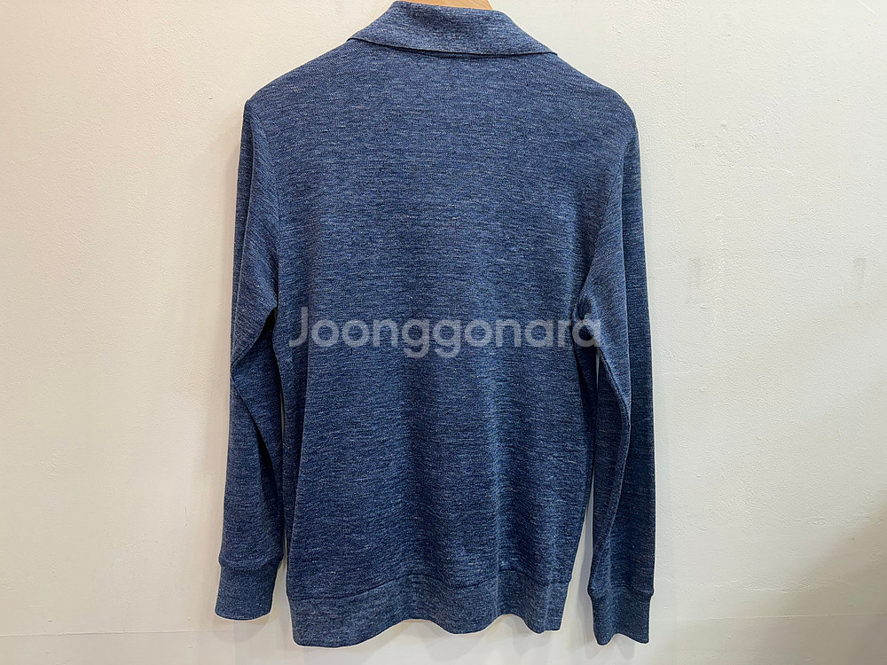 100 빈폴 네이비 봄여름용 린넨 가디건--6