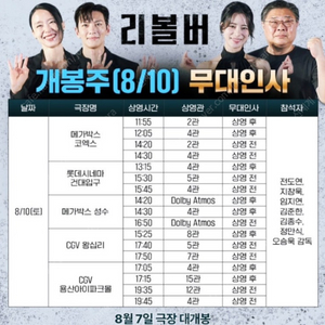 8/10 CGV 왕십리 리볼버 무대인사 2연석 양도