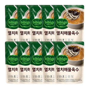 CJ 비비고 진국육수 멸치해물육수 500g x 10개