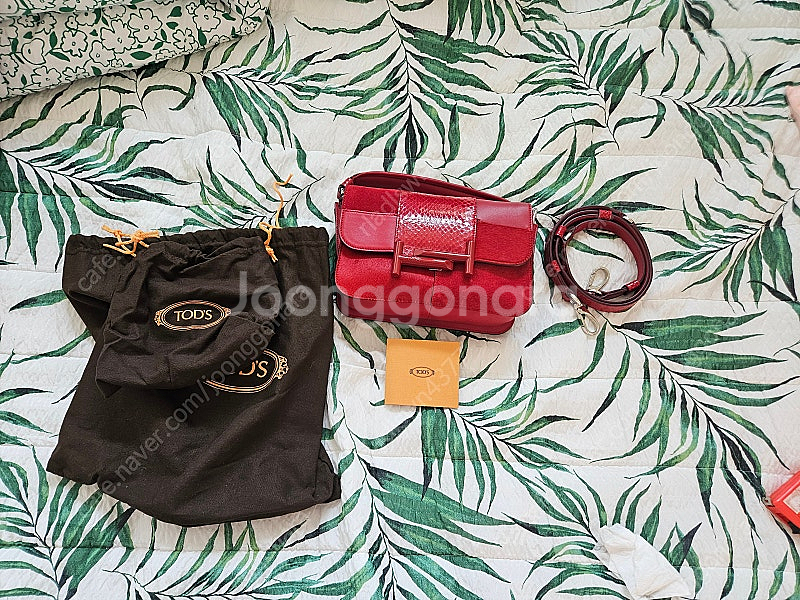 토즈 송치 더블티 핸드백--5