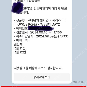 오버워치 챔피언스 시리즈 티켓