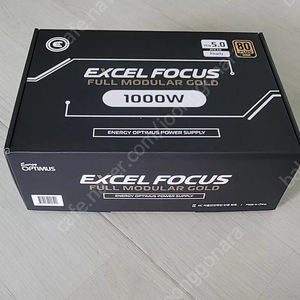 파워 에너지옵티머스 EXCEL FOCUS 1000W 80PLUS골드 풀모듈러 ATX3.0 판매합니다