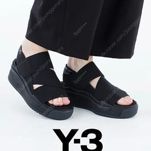 Y-3 Rivalry sandal black