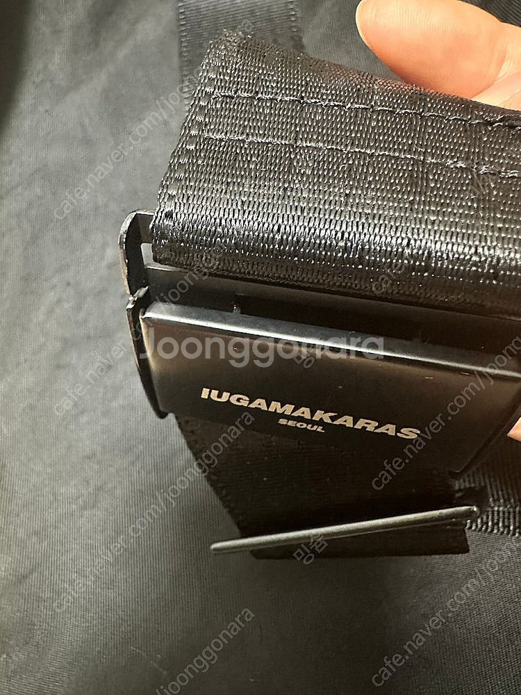이우가마카라스 black logo buckle cros...--4