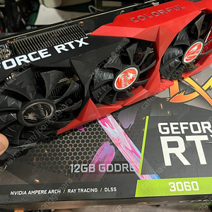 칼라풀 rtx3060 BattleAX 그래픽카드 판매합니다.