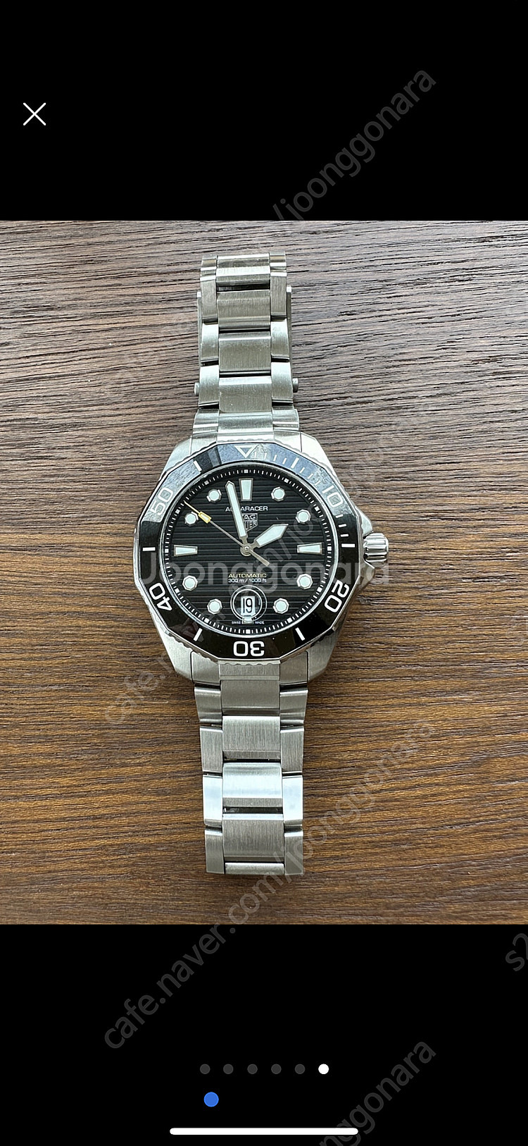 태그호이어 아쿠아레이서 검판 43mm--2
