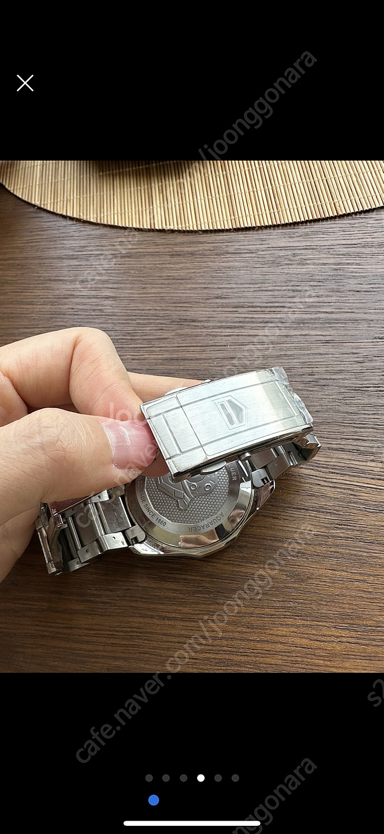 태그호이어 아쿠아레이서 검판 43mm--4