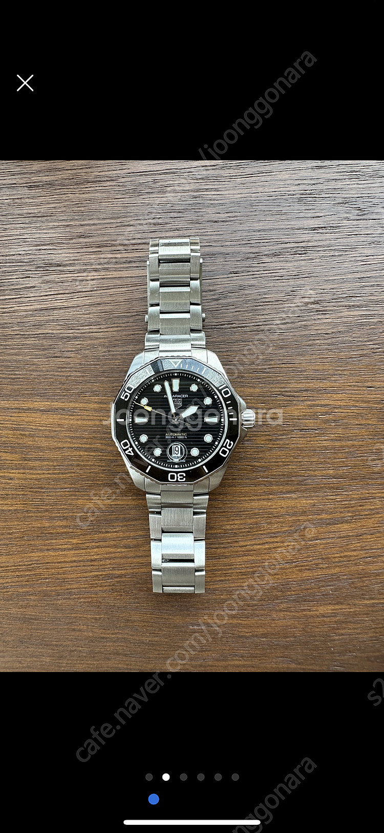태그호이어 아쿠아레이서 검판 43mm--6