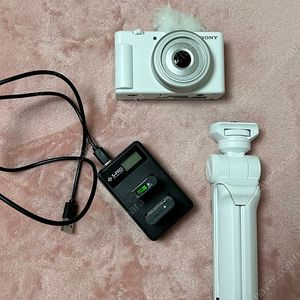 소니 디지털 카메라 zv-1f + 슈팅그랩(흰색)