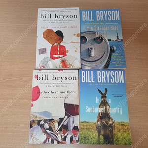 여행작가 빌 브라이슨(Bill Bryson) 도서 영문 원서 4권, 9천 원에 팔아요