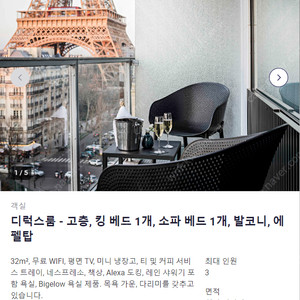 [프랑스 파리] 풀만 파리 타워 에펠 Hôtel Pullman Paris Tour Eiffel / 12월 19일 - 21일(2박 3일)