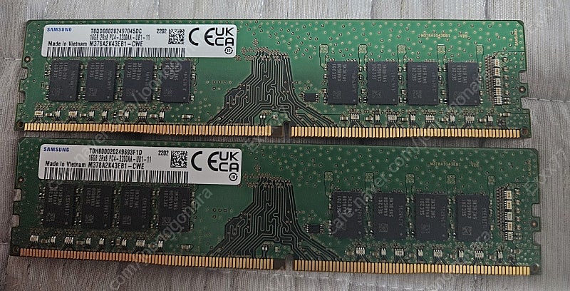 삼성 ddr4-3200 램 16gb * 2 총 32gb