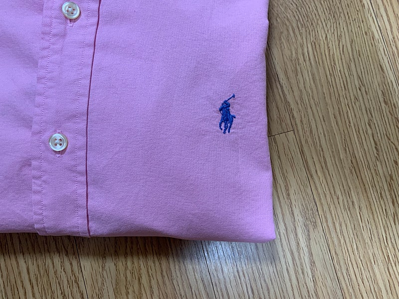 폴로 S 클래식핏 셔츠 가먼트 핑크