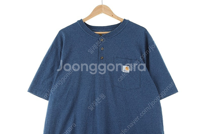 (L) 칼하트 반팔 티셔츠 사용감 블루 아메카지 루즈핏--2