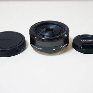 [캐논] EF-M 22mm f2 STM 블랙 단렌즈 팝니다.(15만원)