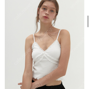 헤더먼트 double lace camisole white