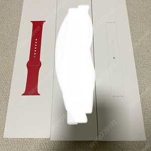 애플워치 미개봉 정품 45mm 레드랑 화이트 스포츠밴드