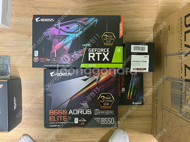 기가바이트 어로스 구성 RTX3070 / 라이젠 5600X 완본체 판매합니다.--0