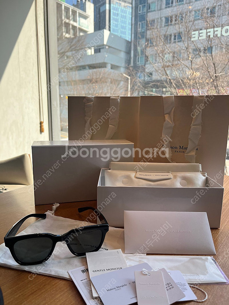젠틀몬스터마르지엘라 콜라보 선글라스 mm110 블랙--0