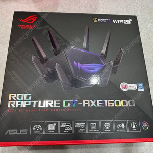 ASUS ROG Rapture GT-AXE16000 쿼드밴드 WIFI6E 유무선공유기