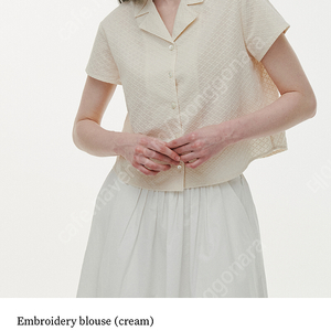 샵레터 Embroidery blouse (cream)