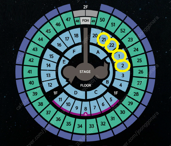 지오디 GOD 콘서트 < VIP석 1층 객석 실물티켓 > 2연석