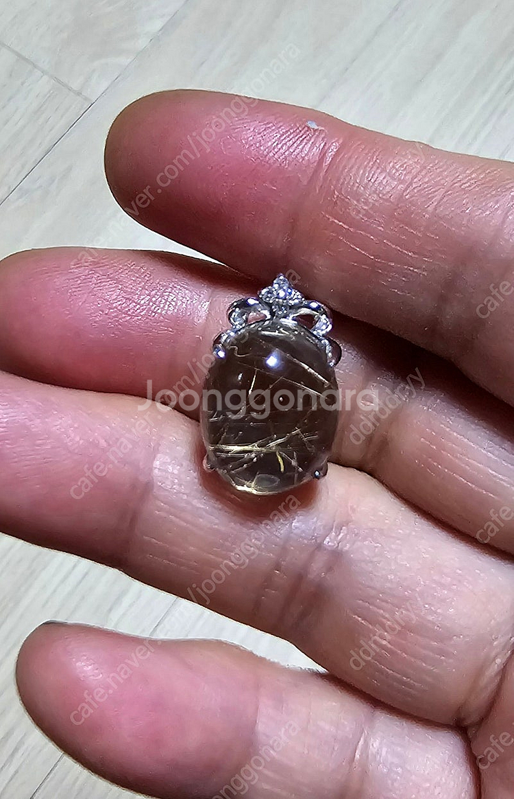 18k 금침수정 펜던트--1