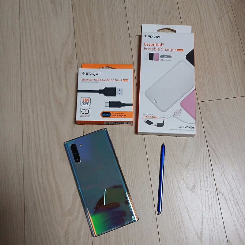 삼성 갤럭시 노트10 공기계 + spigen connector, charger 함께드림