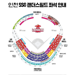 8월 10일(토) SSG랜더스 VS 두산베어스 1층 피코크 테이블 3연석 양도합니다. (통로)