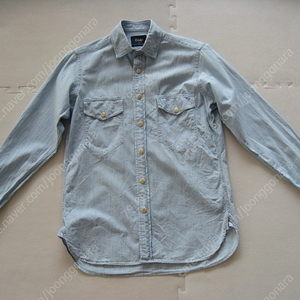 드레익스 / Blue Cotton Chambray Two-Pocket Work Shirt / M