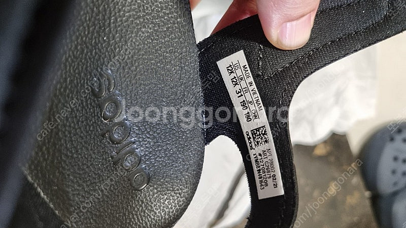 유아 아디다스 샌들 새상품 190 아딜렛블랙--4