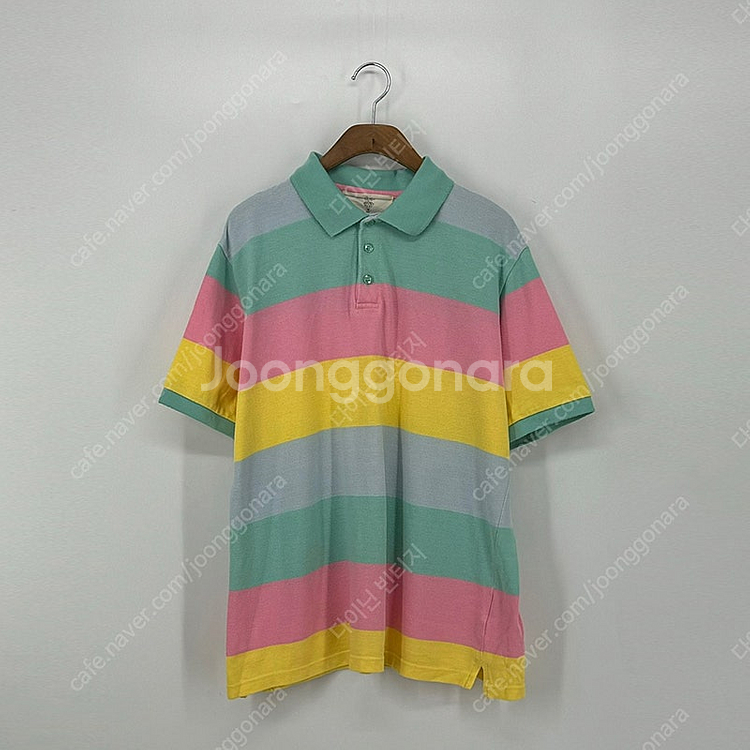 파스텔 스트라이프 반팔 카라 티셔츠 (F size / ...--0