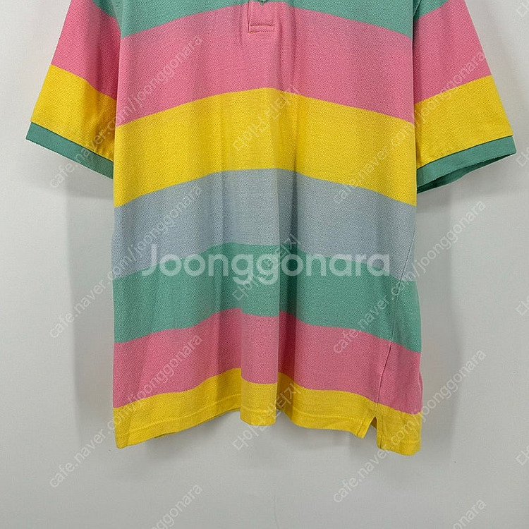 파스텔 스트라이프 반팔 카라 티셔츠 (F size / ...--5