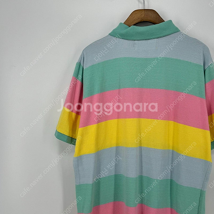 파스텔 스트라이프 반팔 카라 티셔츠 (F size / ...--6