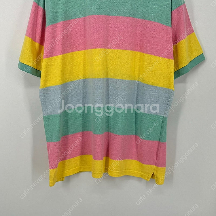 파스텔 스트라이프 반팔 카라 티셔츠 (F size / ...--9