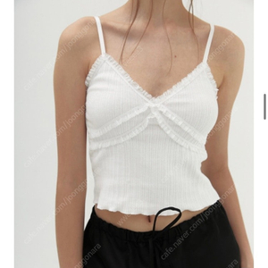 헤더먼트 double lace camisole white