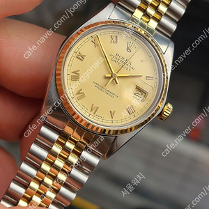 [정품] 롤렉스 데이저스트 36 콤비 스키니로만 다이얼 옐로우골드 (Rolex Datejust Skinny Roman Dial Gold Two-Tone Vintage)